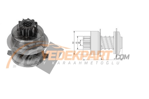 MARŞ DİŞLİSİ ISKRA T. 11D  LADA SAMARA TERS FR.